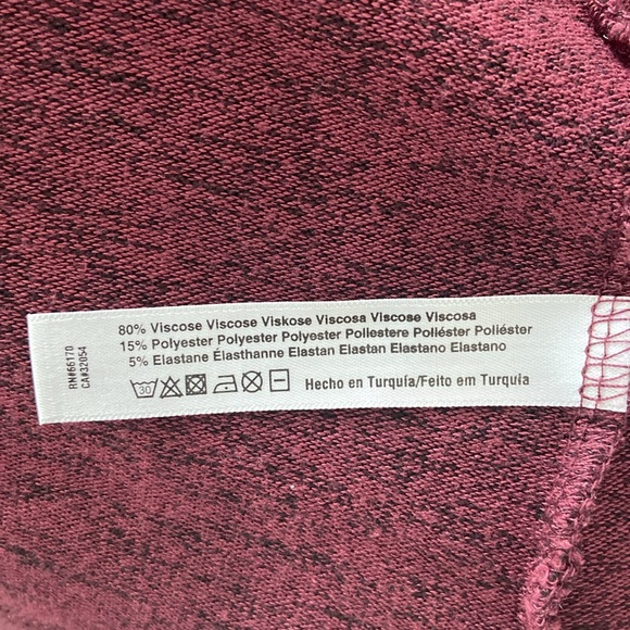 Anthropologie Saturday Sunday Soft Longline Open Front Cardigan Burgundy… - Picture 8 of 9